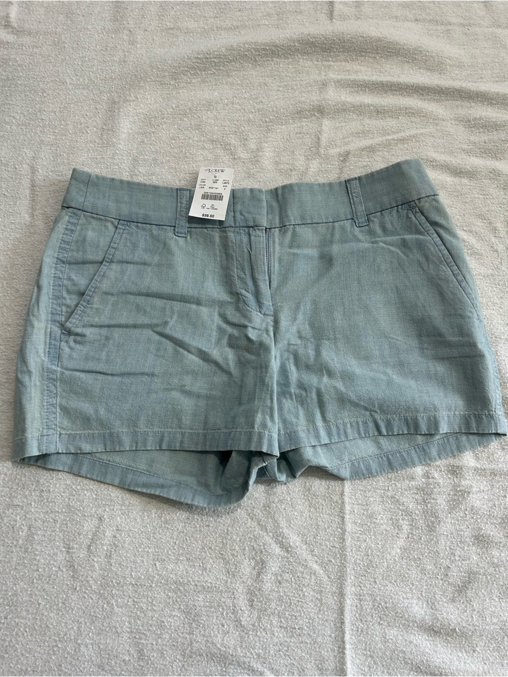 J. Crew Light Blue Linen-Blend Shorts